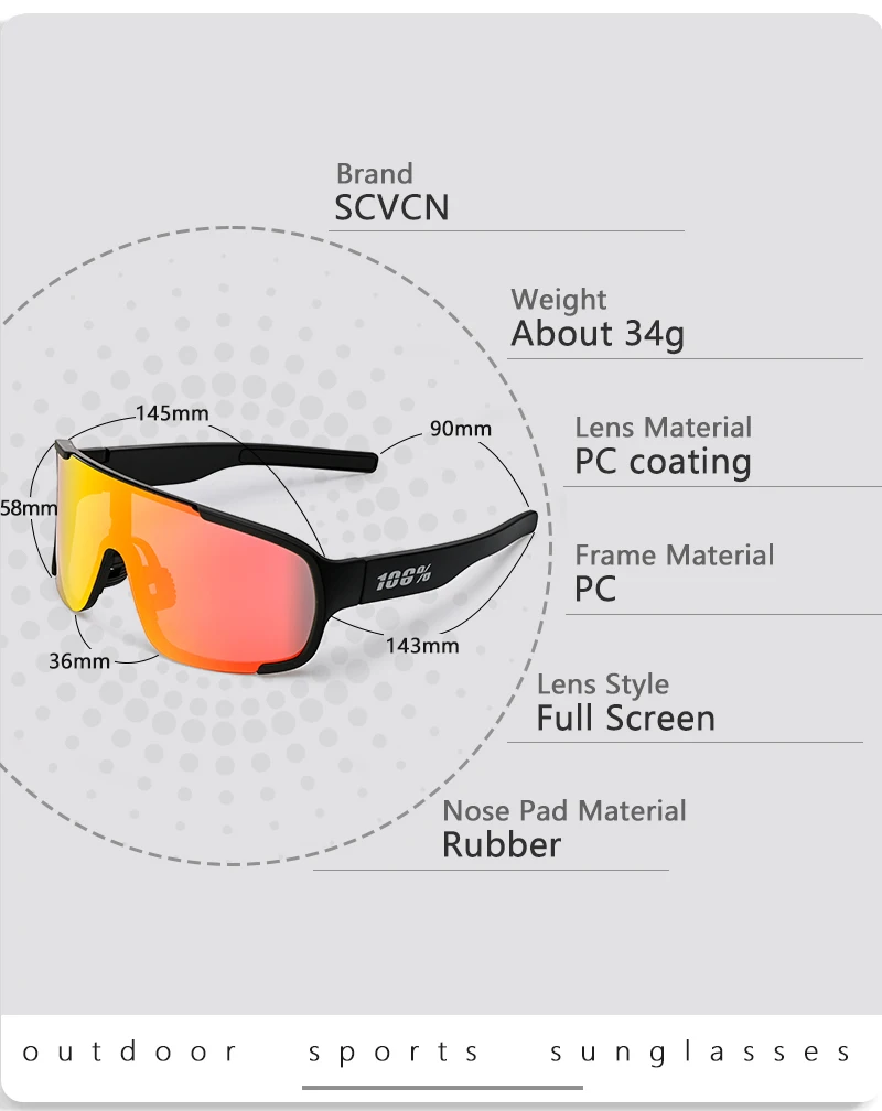 Hochleistungsfähige Motocross-Brille Sonnenbrille Fahrradbrille Herrenbrille Motorradbrille Motocross-Rennbrille – Detail 14
