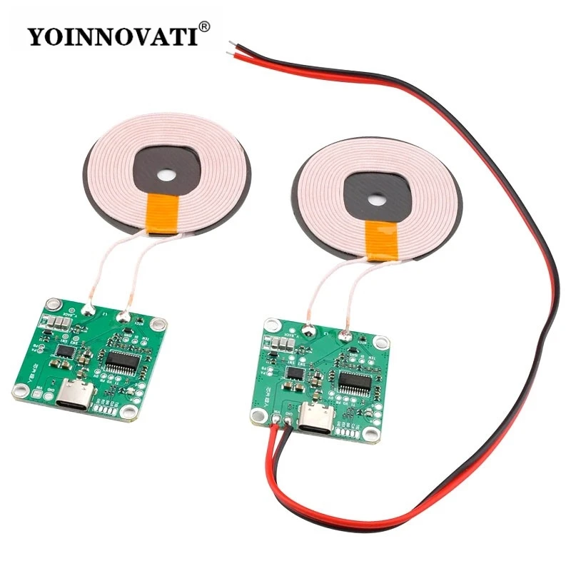 20W Wireless Charger PCBA Module - Type-C Fast Charging Transmitter Coil Circuit Board DIY Kit with Standard Accessories
