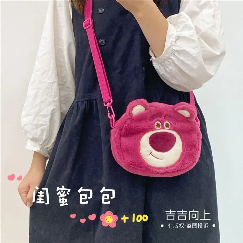 Disney Toy Story 3 Lotso Shoulder Bag for Women Anime Messenger Bags Cosplay Makeup Bag Mobile Phone Bags Handbag Kawaii Bags