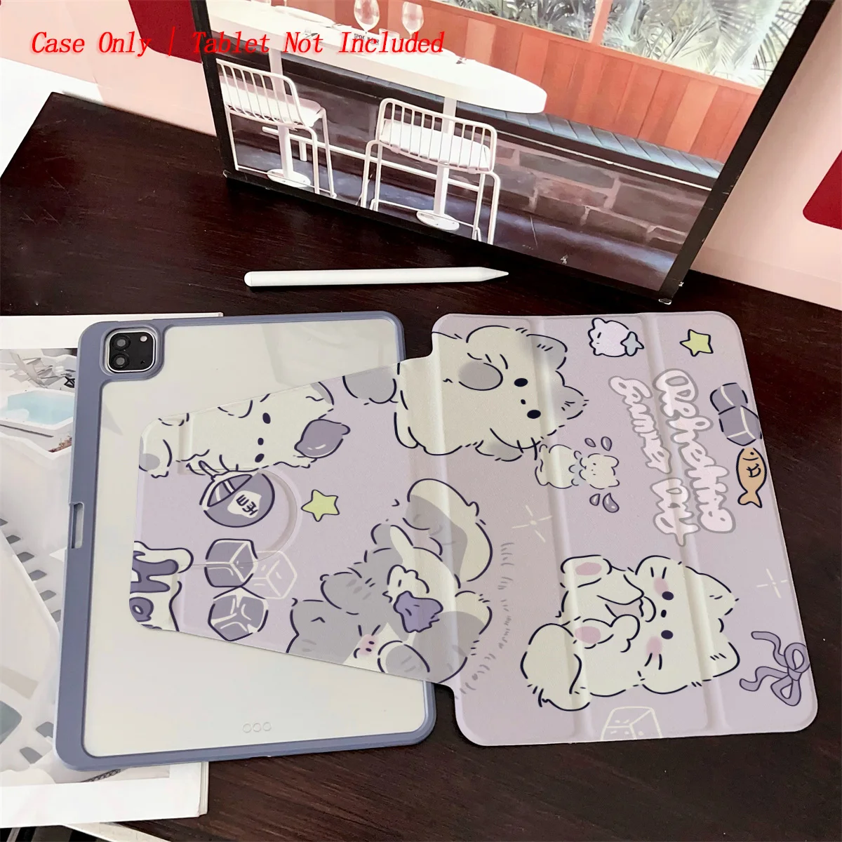 حافظة iPad مطبوعة على شكل حيوان لطيف كارتوني لهاتف Pro 12.9/11/Air 10.9/iPad 10.2/Mini 6، غطاء مقاوم للصدمات ومقاوم للاهتراء #2