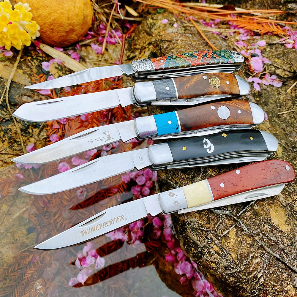 

Нож Watchman BK007 Нож Trapper Slip Joint Складной карманный нож с подлинными весами с костной ручкой