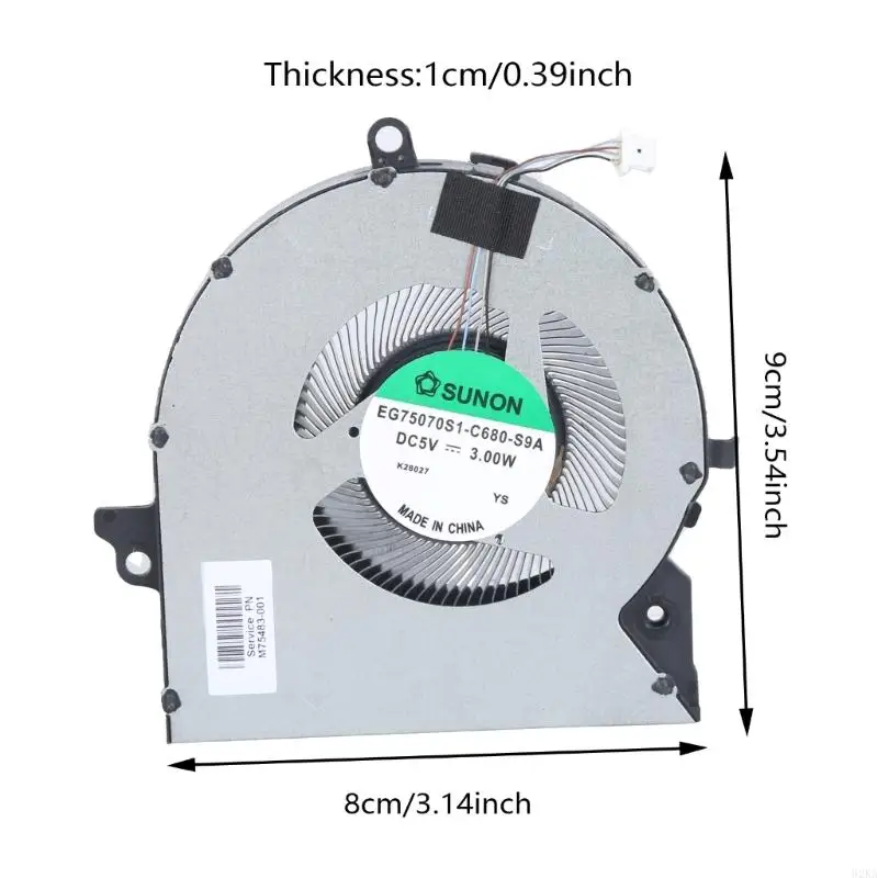 62KA CPU GPU Lüfter Laptops Kühlungslüfter DC5V 4Pin Kühler für OMEN 7/8 16-B 16-C TPN-Q265 TPN-Q267