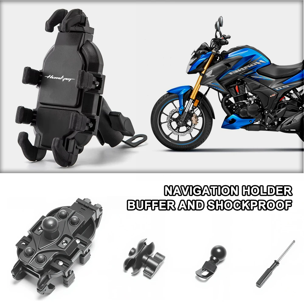 

Upgrade Dual Vibration Dampener Motorcycle Phone Mount Anti-Shake For Honda Hornet CB750 CB500 160 CB600F Hornet250 Hornet750