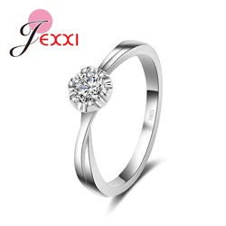 Genuine 925 Sterling Silver Jewelry Rings For Women Wedding Jewelry Bijoux Zirconia Vintage Accessories Engagement Hollow
