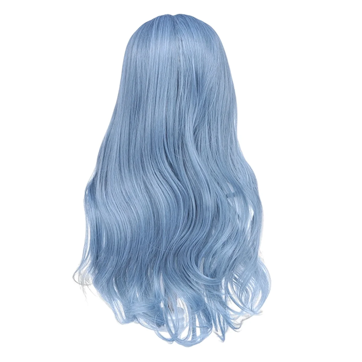 

Synthetic Wigs Wave Mixed Haze Blue Long Wig for Women Heat Fiber Hair Cosplay Wig with Bangs