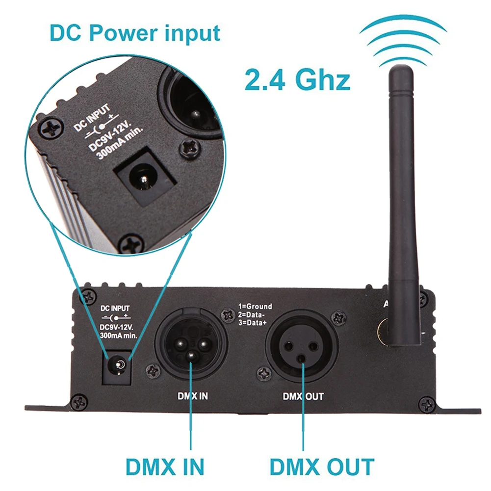 

Durable-2.4G Wireless DMX 512 Controller Transmitter Receiver LCD Display Power Adjustable Repeater Lighting Controller,2.4G Wir