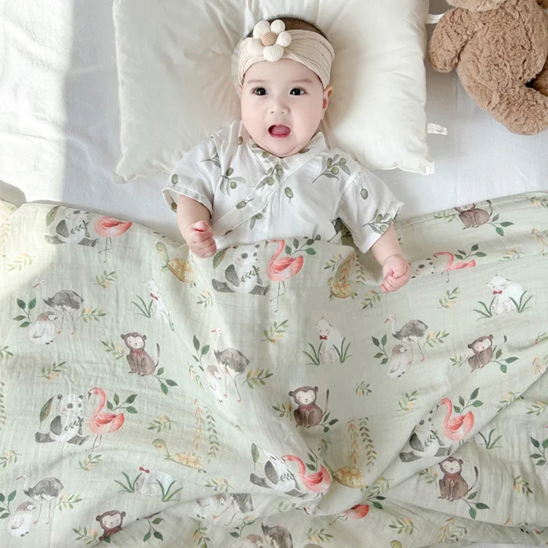 Newborns Baby Blanket Super Soft Bamboo Cotton Muslin Baby Swaddle Wrap Infant Stroller Nursing Cover Bath Towel For Baby