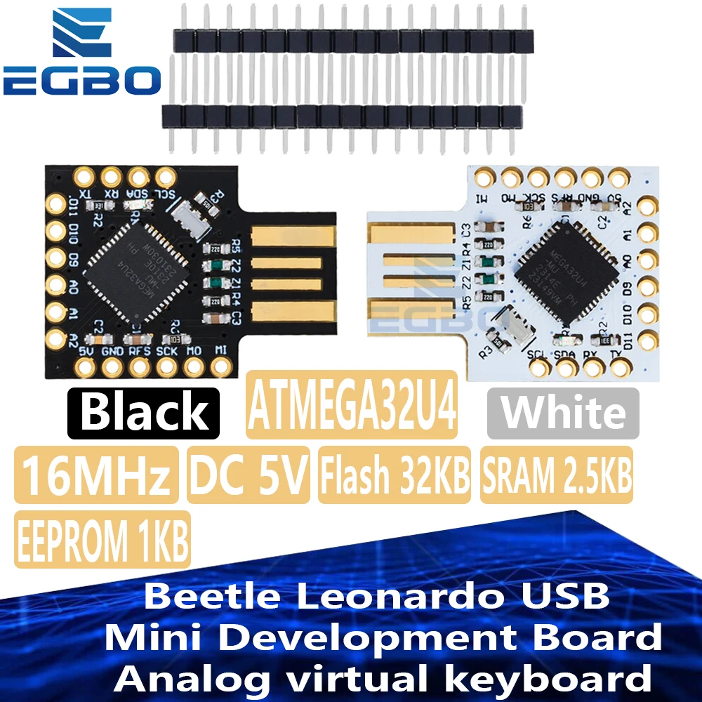 1~10PCS EGBO Beetle Leonardo USB ATMEGA32U4 Mini Development Board Analog virtual keyboard Black and White