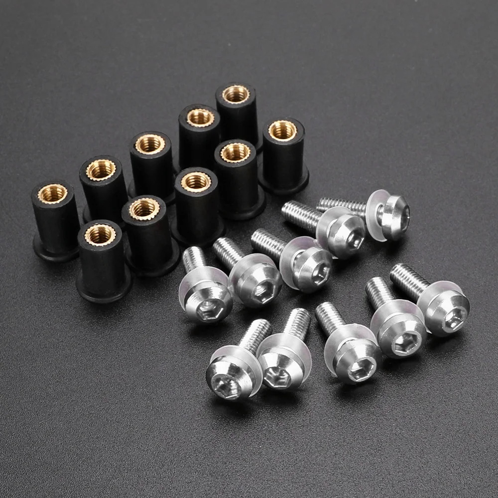 195-Piece Motorcycle Fairing Bolt Kit – Aluminum Windscreen Screws