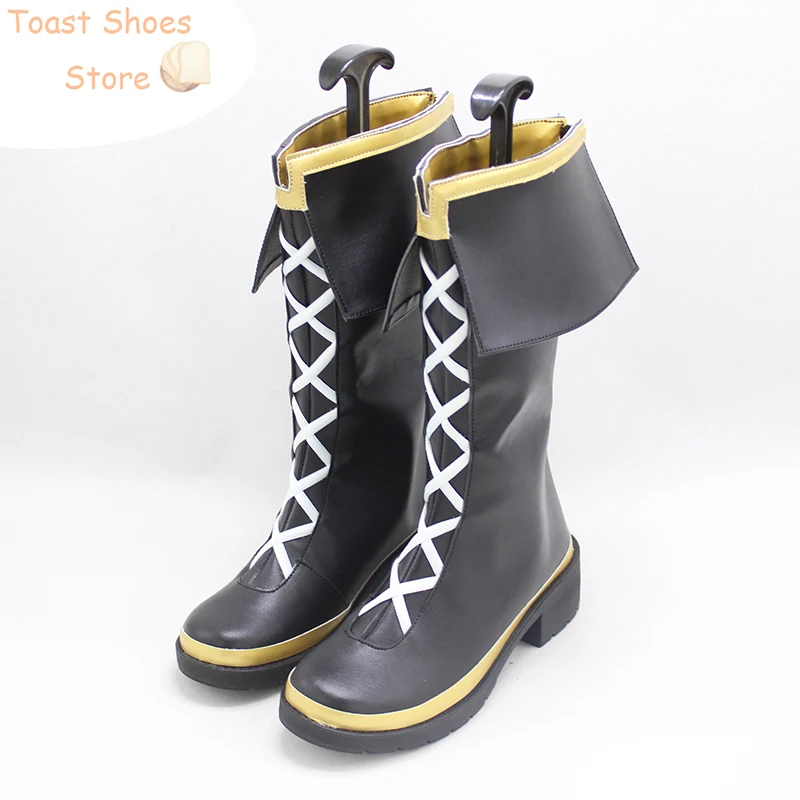 Umamusporcelain Game PU Leather Cosplay Shoes, Aole Derby, Mejiro McQueen, Halloween Carnival Boots, Prop, Costume Prop