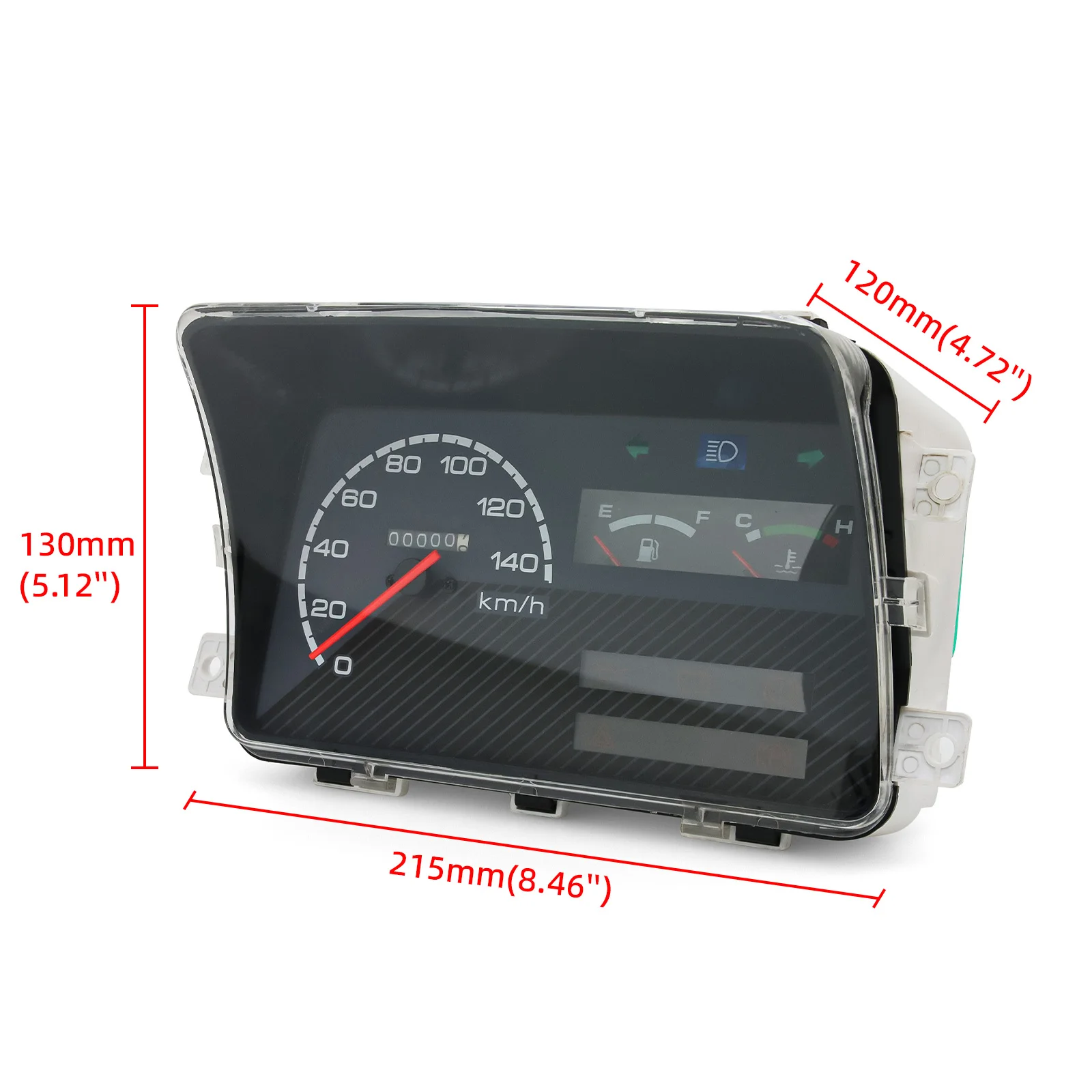 Customized 0~140km/h Universal Car Boat Speedometer Speed Meter+Fuel Gauge+Water Temperature+Oil Press Gauges With Turn Signal