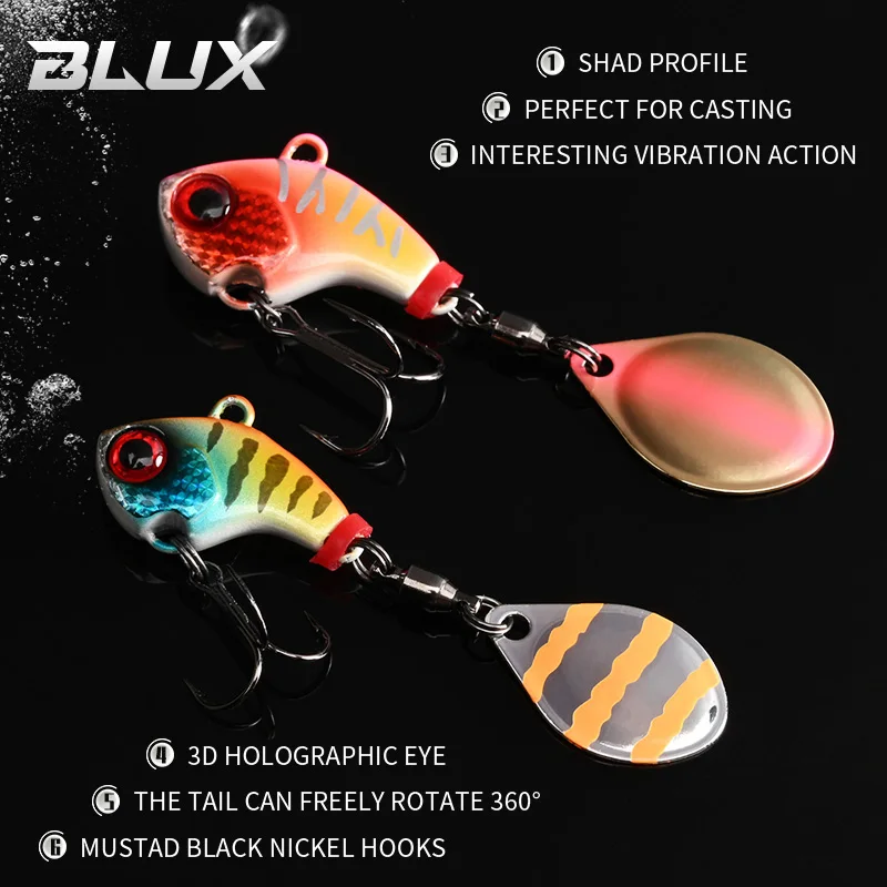BLUX CYCLONE Tail Spinner Metal Vib – Señuelo casting para lubina