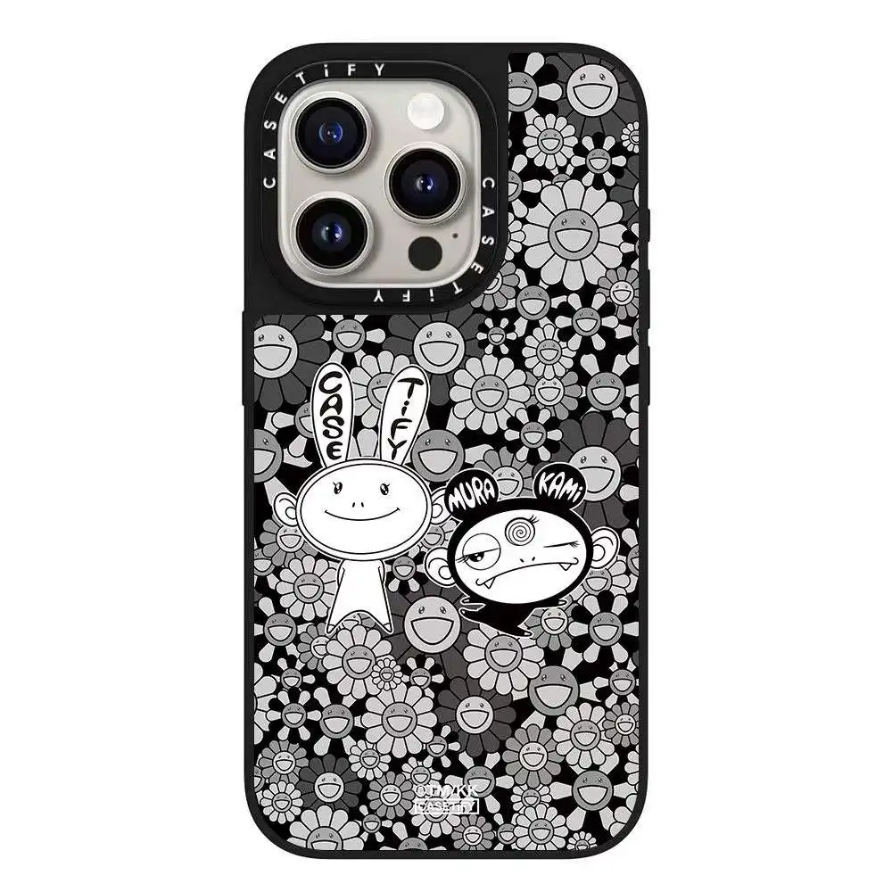 حافظة هاتف MINISO Anime Character Mirror لهاتف iPhone 16 Pro Max/15 Plus، مناسبة لهاتف iPhone 14 و13