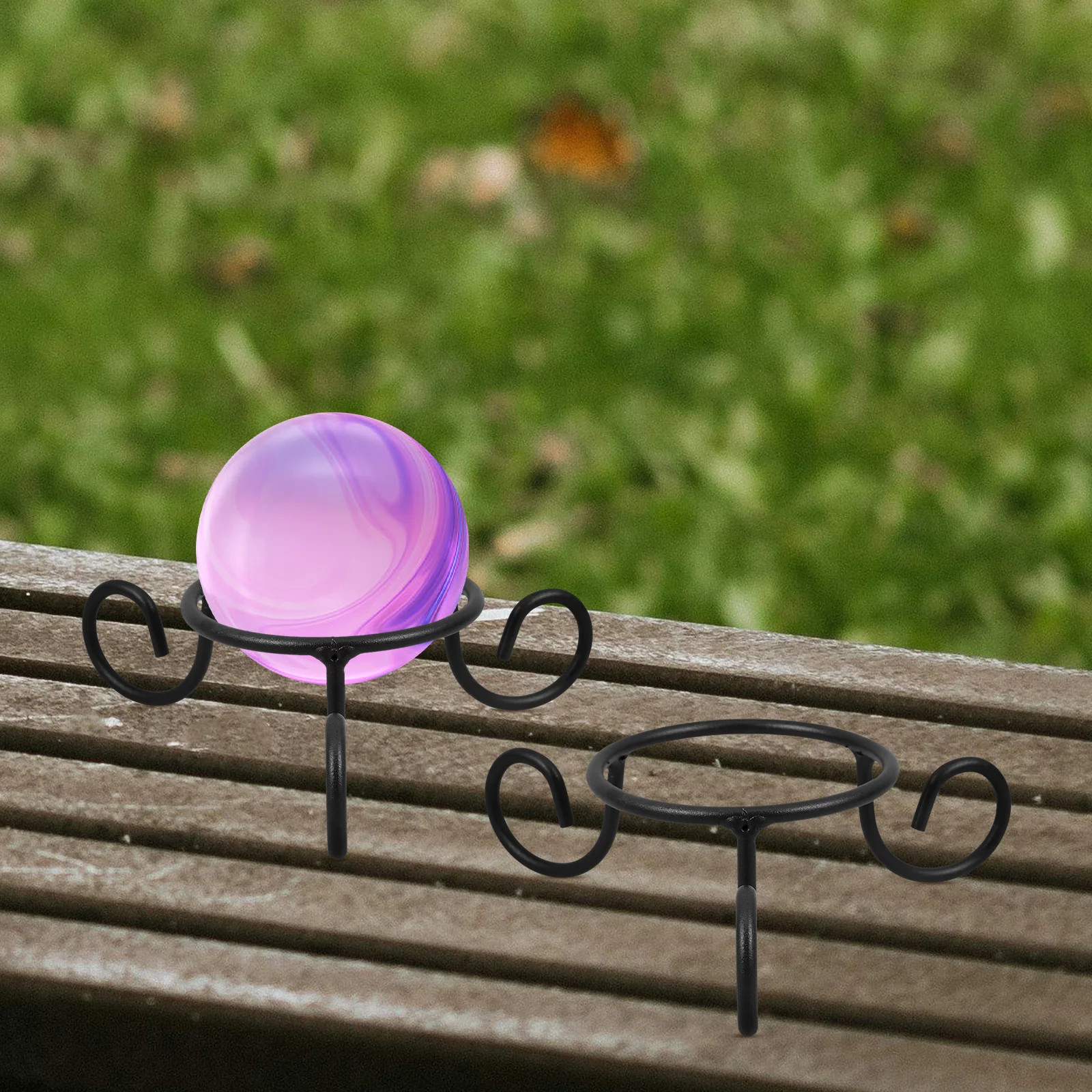 

Gazing Ball Stand Crystal Sphere Display Rack for Garden Globes Iron Base Outdoor Home Decor Mini Model Ornament