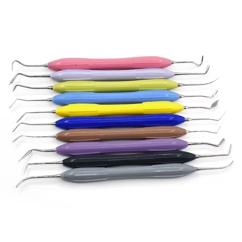 10pcs dentals Composite Filling Scalers with Restoratives dentals Instruments and Silicon Handles