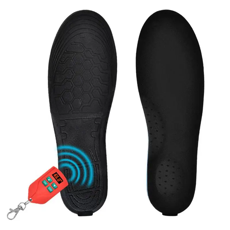 Rechargeable Heated Insoles Warm Keeping Intelligent Remote Control Foot Warmer For Winter Motorcycle Bicycle Riding Skiing Camp