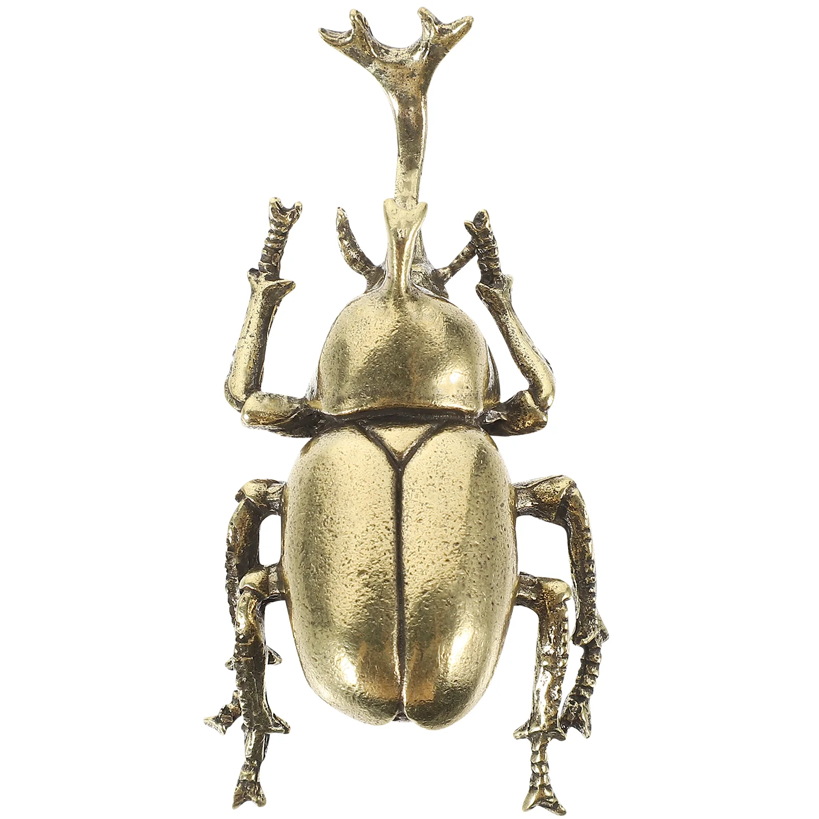 Beetle Model Brass Figurines Beetles Desktop Decor Retro Statue Tabletop Nail Glue Decoration Stainless Steel Statues