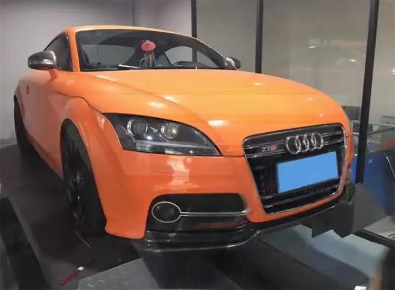 لأودي TT MK2 2008 2009 2010 2011 2012 2013 2014 ReaI ألياف الكربون الجبهة حافة مصد السيارة المفسد عدة