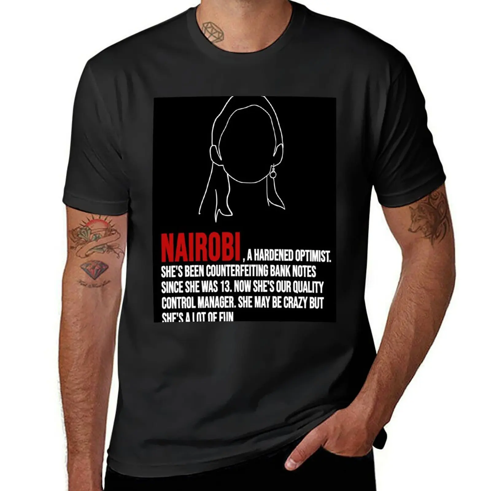 Nairobi House of Money T-Shirt anime clothes quick drying Short sleeve tee blanks mens plain t shirts