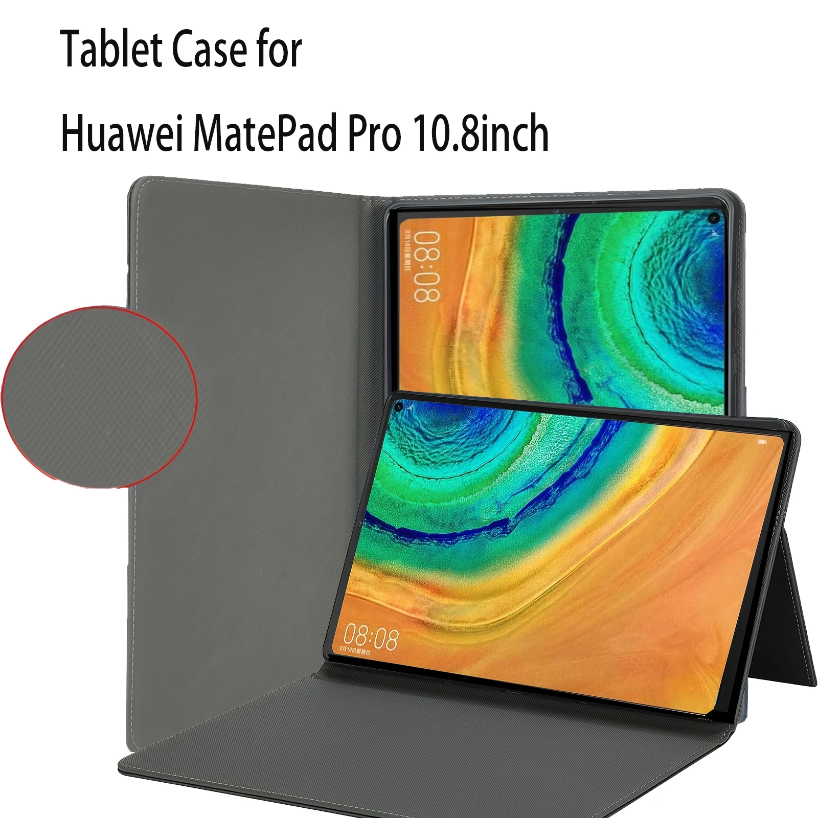 Tablet Case for Huawei MatePad Pro 10.8  Protective Cover Kickstand Function Shockproof (PU leather TPU Cover)