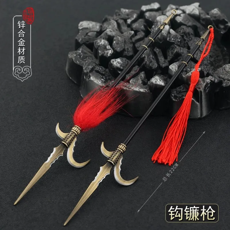 

1/6 Soldier Miniature Cold Weapons Xu Ning Hook Sickle Spear Model Toy Fit 12'' Action Figure Body In Stock