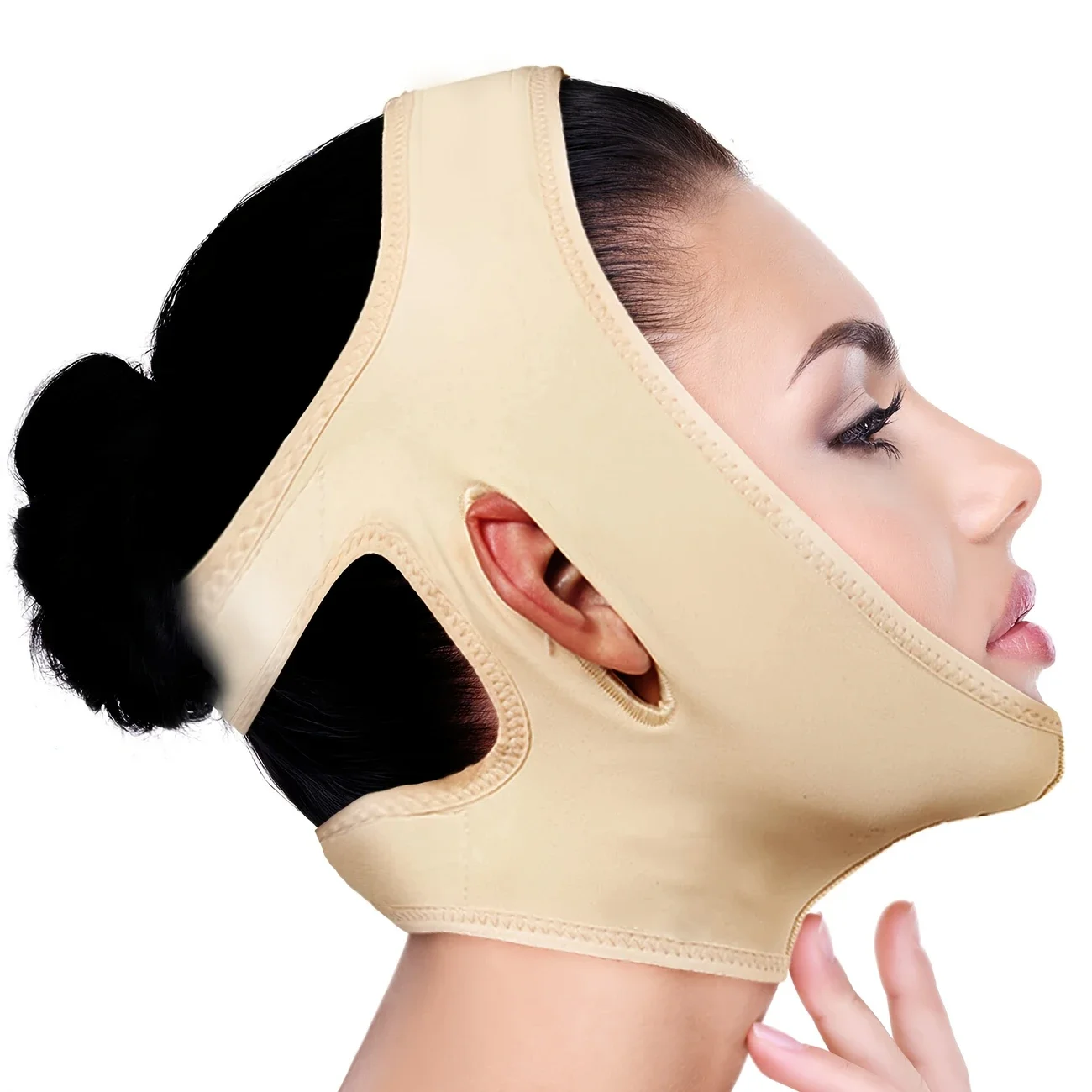 V-Line Face Shaper, Gesichtsschlankheitsgurt, Kinnlift-Kompressionsband, Contouring Sculpting Tool, bequem unsichtbar – Detail 7