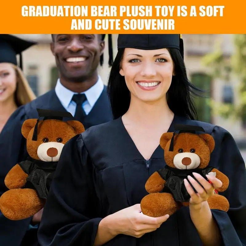 Graduation Bear Plush 2024 Graduation Plush Plush Bear With Hat Graduation Bear Celebrate College Graduation & Elementary High