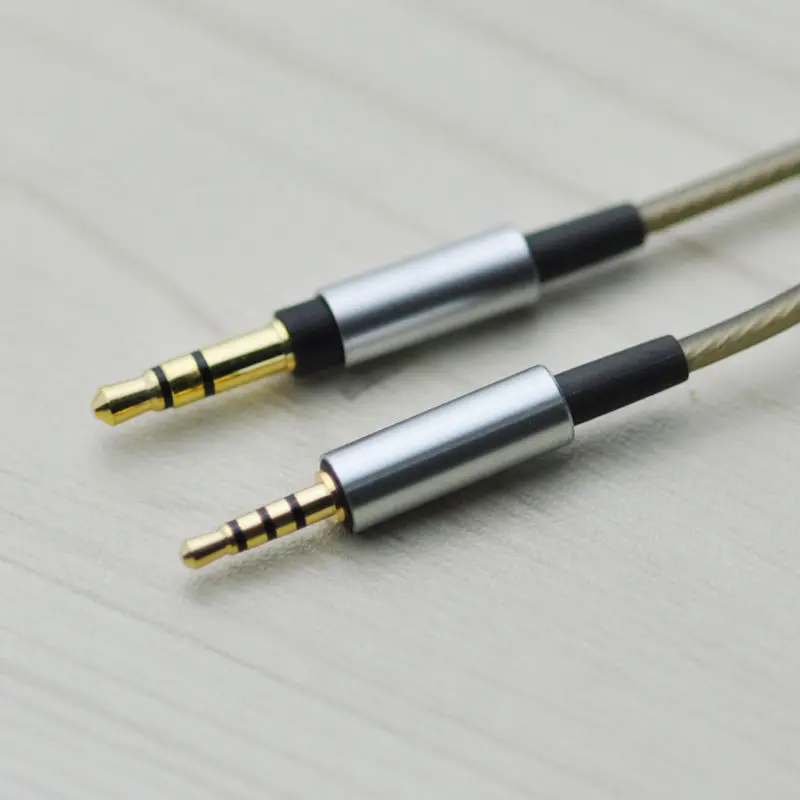 Cable de Audio Chapado en plata de repuesto para auriculares creativos Aurvana Live!2 LIVE2 Hitz WP380 AURVANA PLATINUM/GOLD