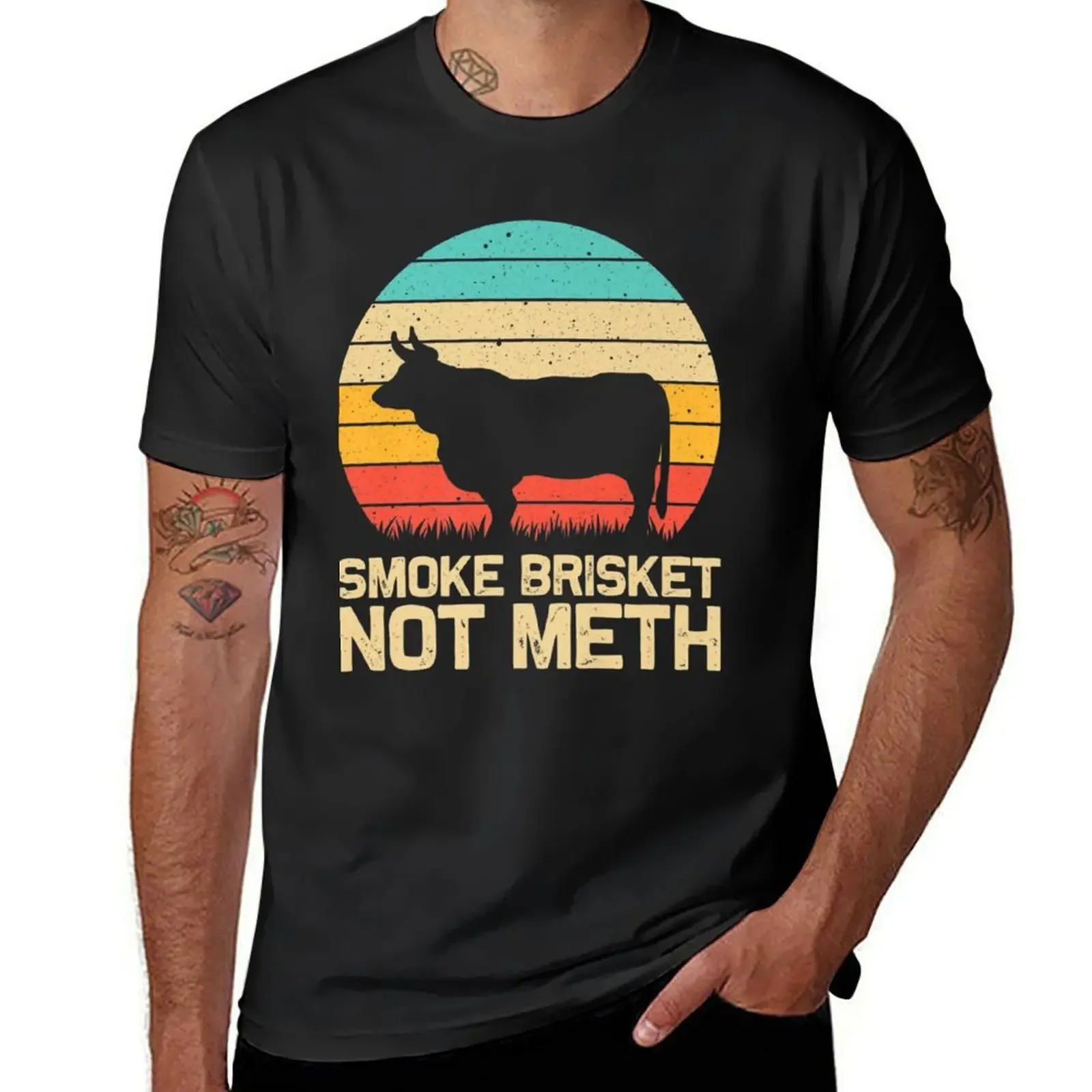 Cool Smoke Brisket Not Meth Funny Grilling BBQ Barbecue T-Shirt essential t shirt anime tshirt designer t shirt men