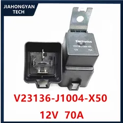 Original V23136-J1004-X50 12V 70A four wide pin  relay Automotive Tyco relay