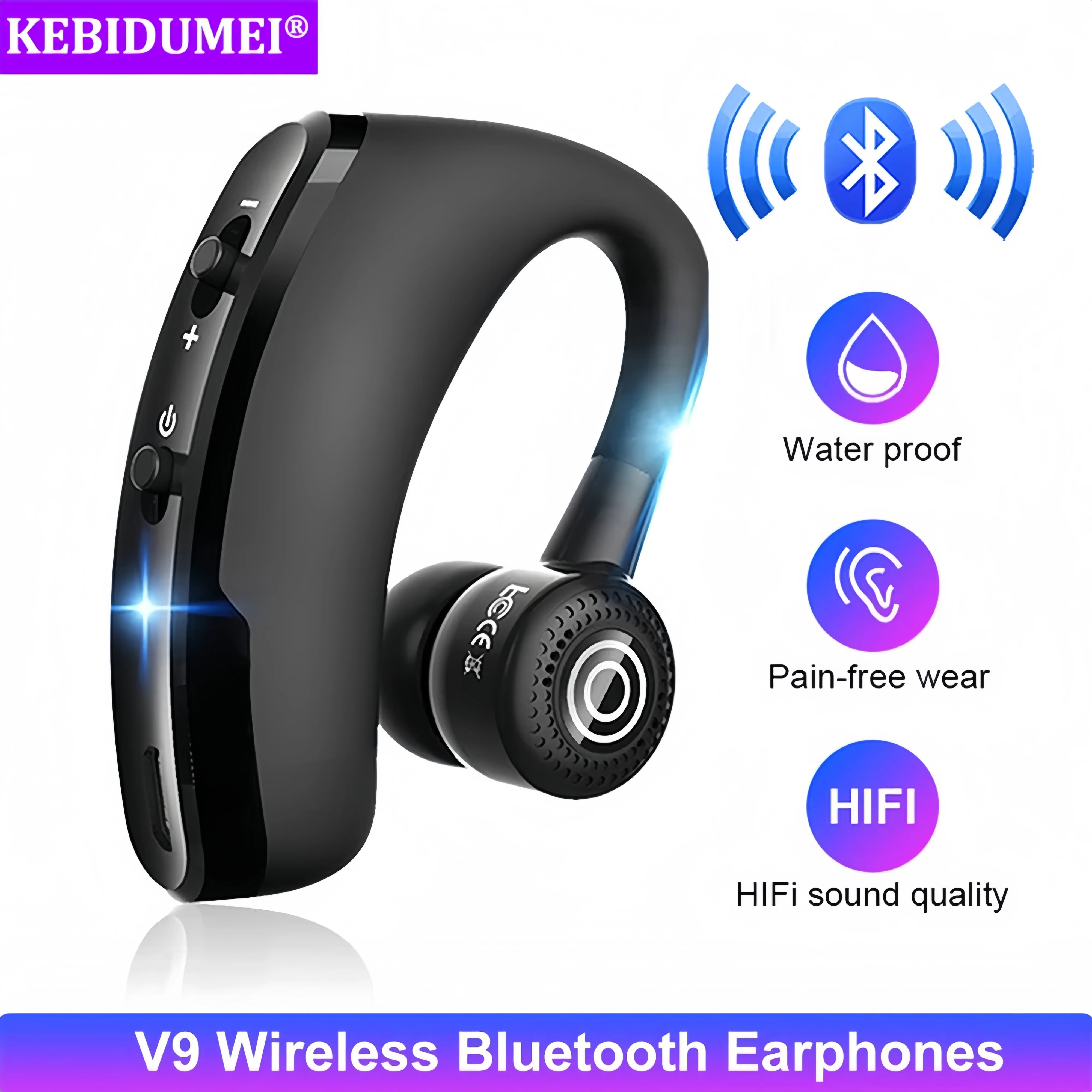 Bluetooth Ear Hook Earphone TWS Wireless Headphone HiFi Stereo Sport Noise Reduction Earbud Waterproof Headste For Huawei Xiaomi