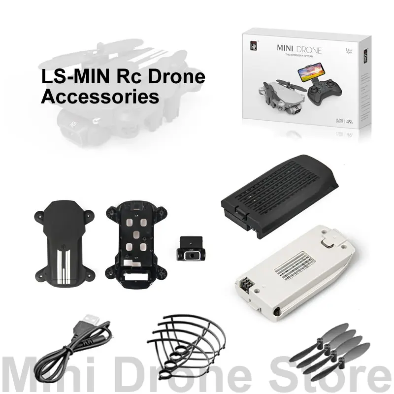 LS-Min Folding Quadcopter Accessories Mini Drone Parts Replacement Battery And Propeller For RC Helicopter Props Blade Wing Fans