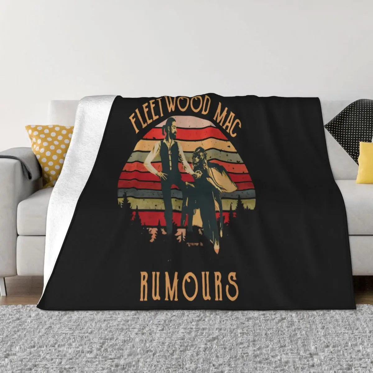 Stevie Nicks Fleetwood Rumours Vintage Mens Black Cotton Te Casual Brand Style Adults Throw Blanket