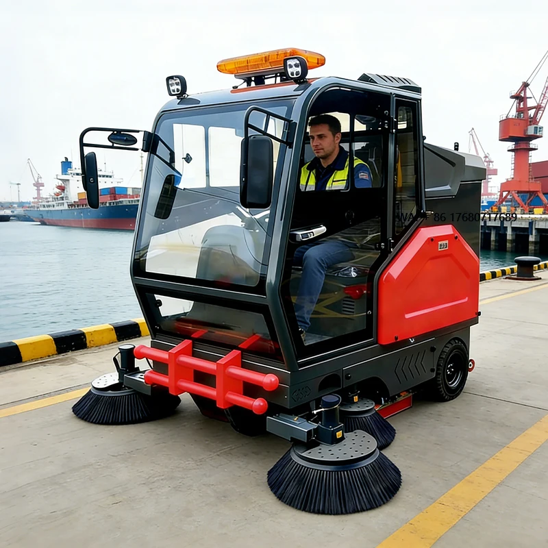 Customized Factory Cleaner Automatic Industrial Big Capacity Cleaning Machine Ride on Outdoor Street Floor Sweeper