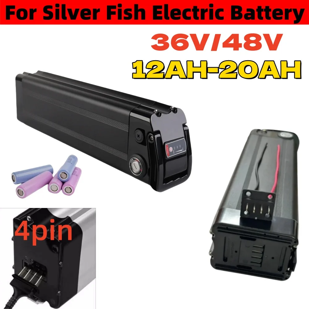 

Silverfish 36V 48V 20AH 17AH 15AH 18650 Battery with Charger, High Power 250W-1000W Lithium Ion Pack