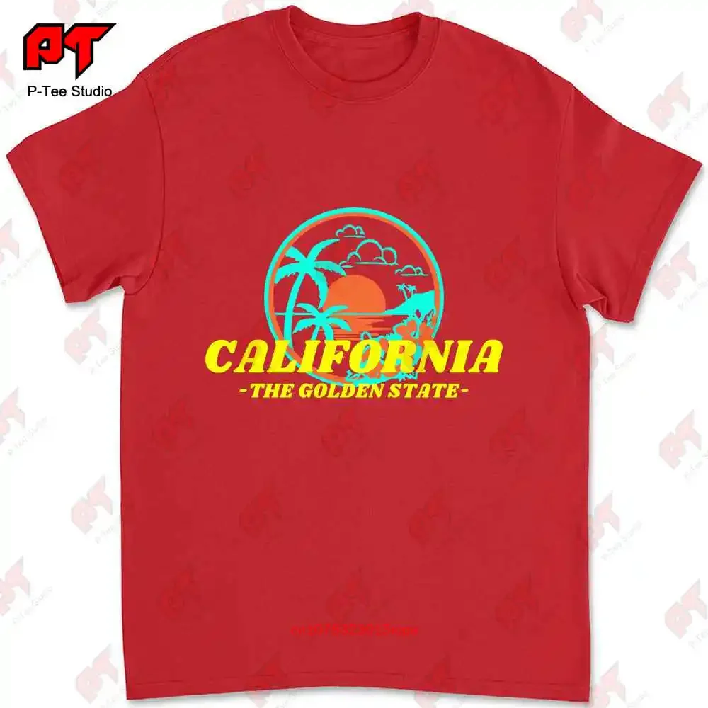 California The Golden State Summer Beach Vibes T-shirt WU57 image 4