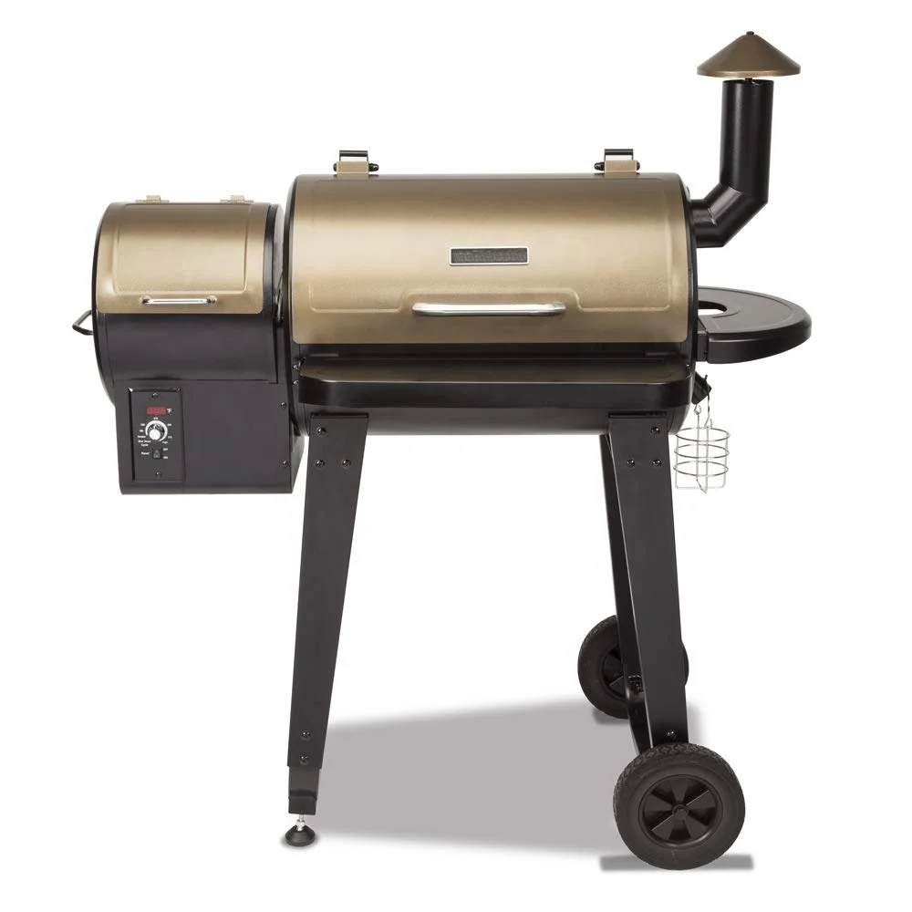 

Wood BBQ Grill & Smoker Pellet Grill and Smoker, 45" X 49" X 39.4", Black