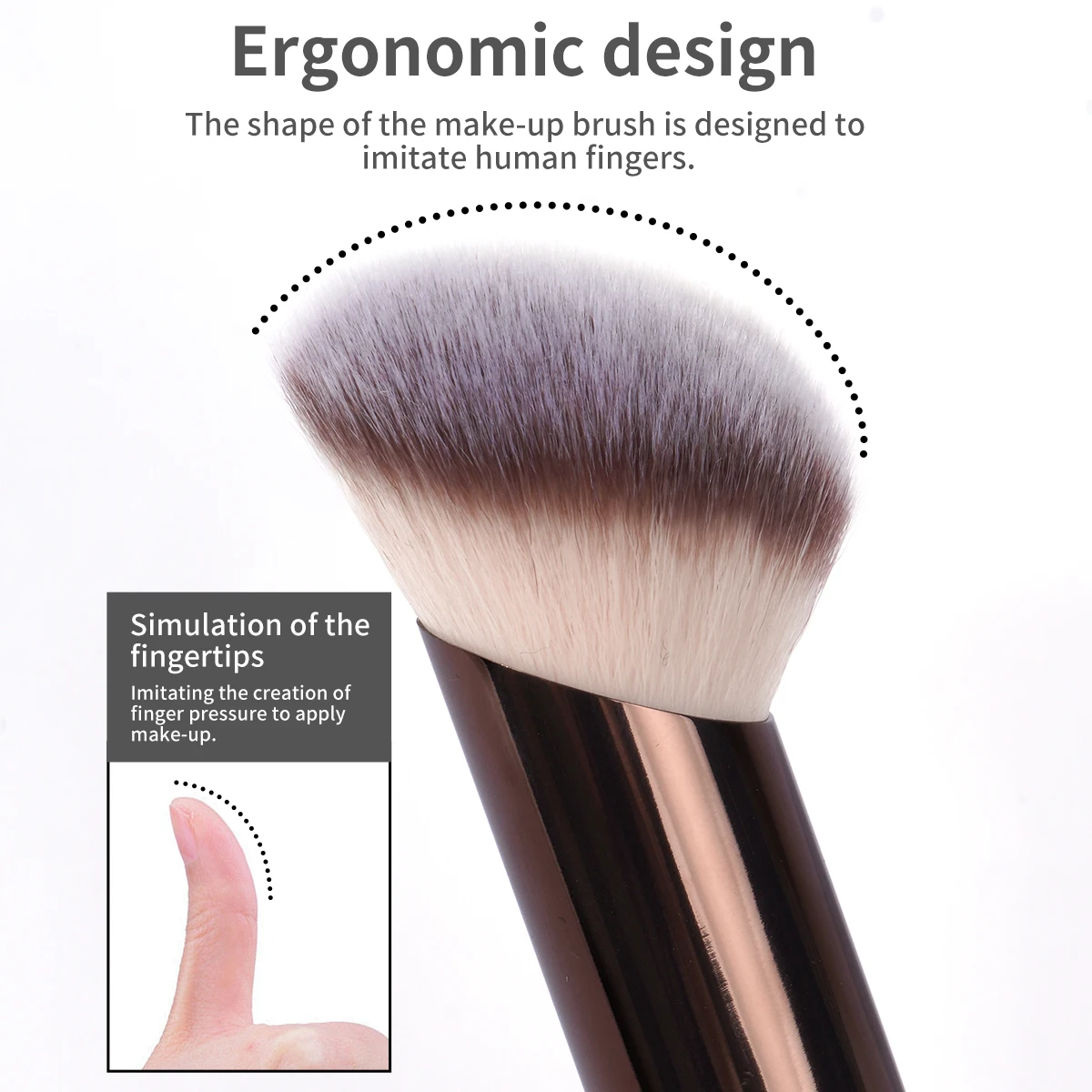 MAANGE Foundation Makeup Brushes Professional Angled Flat Sculpting Makeup Brush for Blending Liquid Cream Flawless Beauty Tools