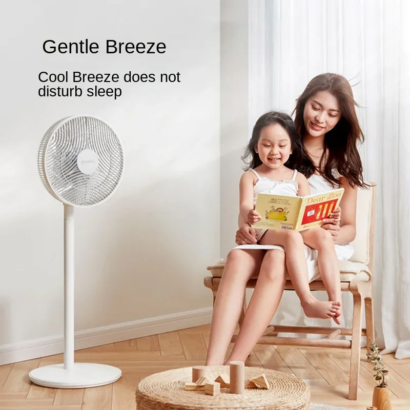 Seven-leaf Soft Wind Floor Ventiladores Elétricos Casa Vertical Controle Remoto Silencioso Ventilador DC Power Saving Shaking Head Cycle Fan
