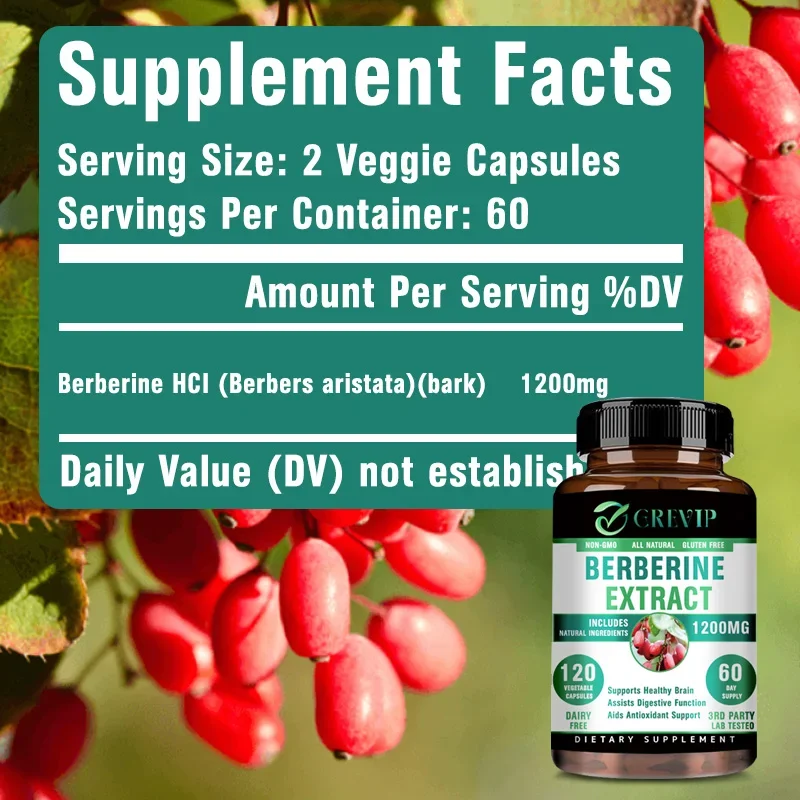 Berberine - Heart health supplement, boosts immunity, improves gastrointestinal function