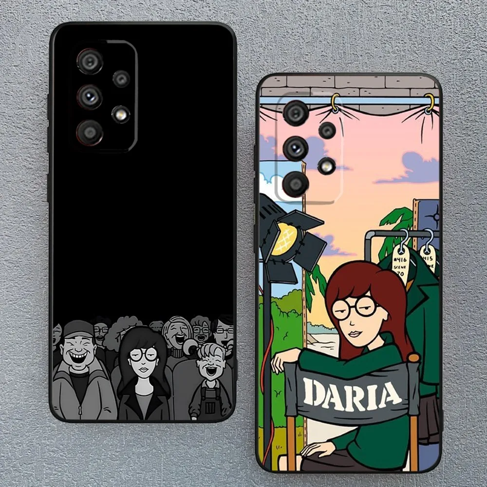 Cartoon D-Daria Phone Case For Samsung Galaxy A13,A21s,A22,A31,A32,A52,A53,A71,A80,A91 Soft Black Phone Cover