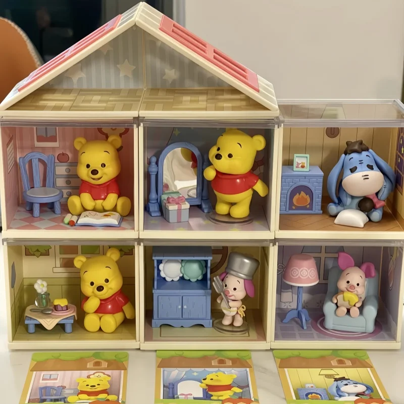 

Оригинальный Медведь Пух, серия Home Time, слепая коробка, поросенок, уа, милая ручная аниме-фигурка, украшение, коллекция, подарочные игрушки