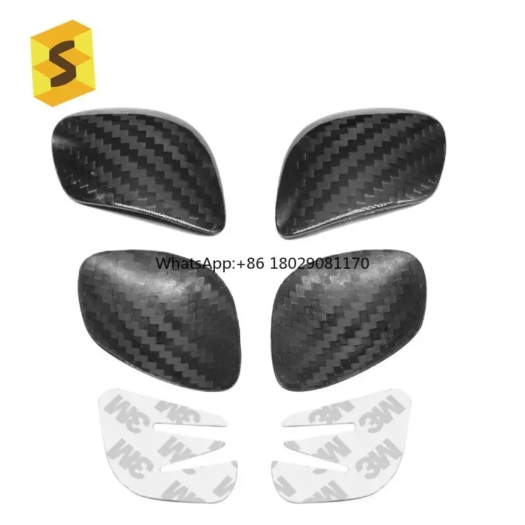 Carbon Car Accsori Carbon Fiber Gear Shift Knob Cover For Volkswagen Car Interior Trim