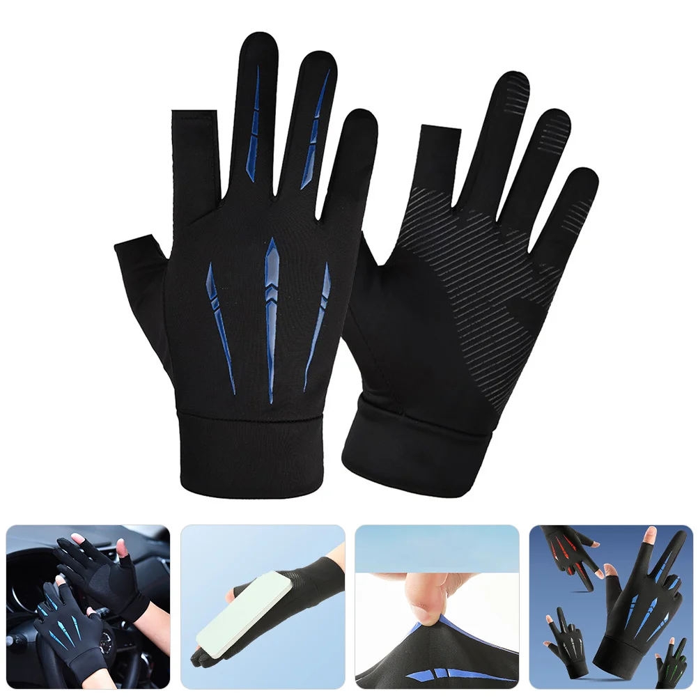 

1pcs 1 Pair Portable Bike Gloves Adult Fitness Outdoor Riding Fishing Sports Breathable Anti-Slip Shockproof Durable Cycling