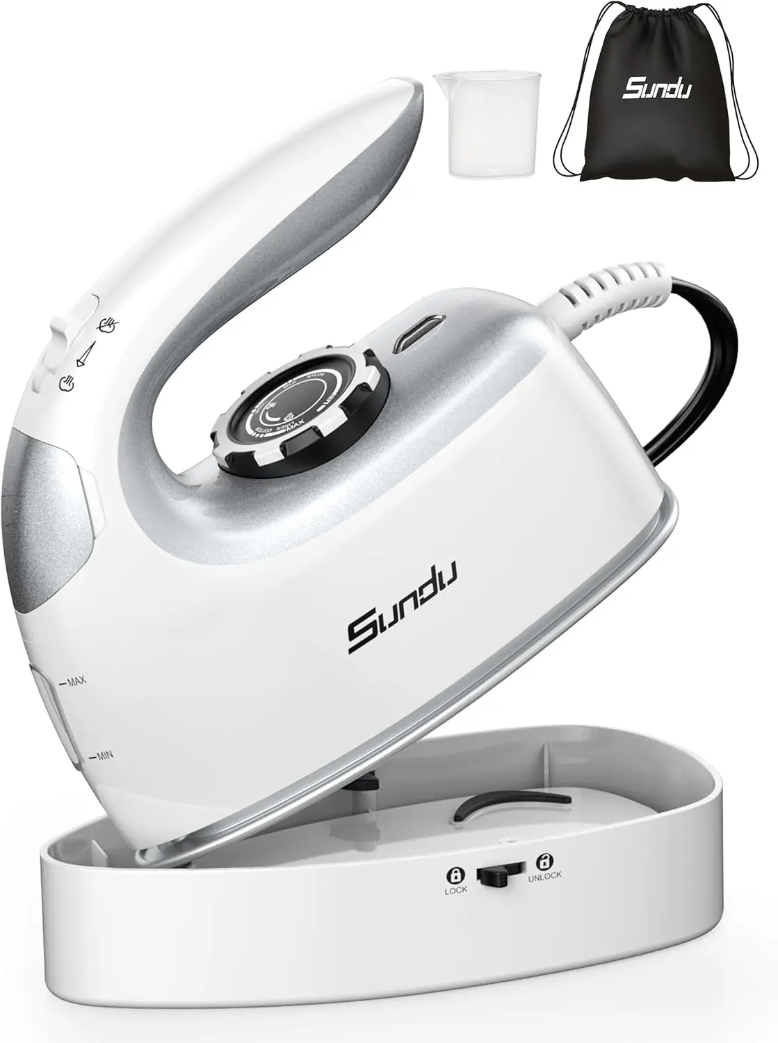 Mini Travel Iron with Steam,1000W Portable Non-Stick Soleplate for Quilting & Sewing,Digital Temperature Control