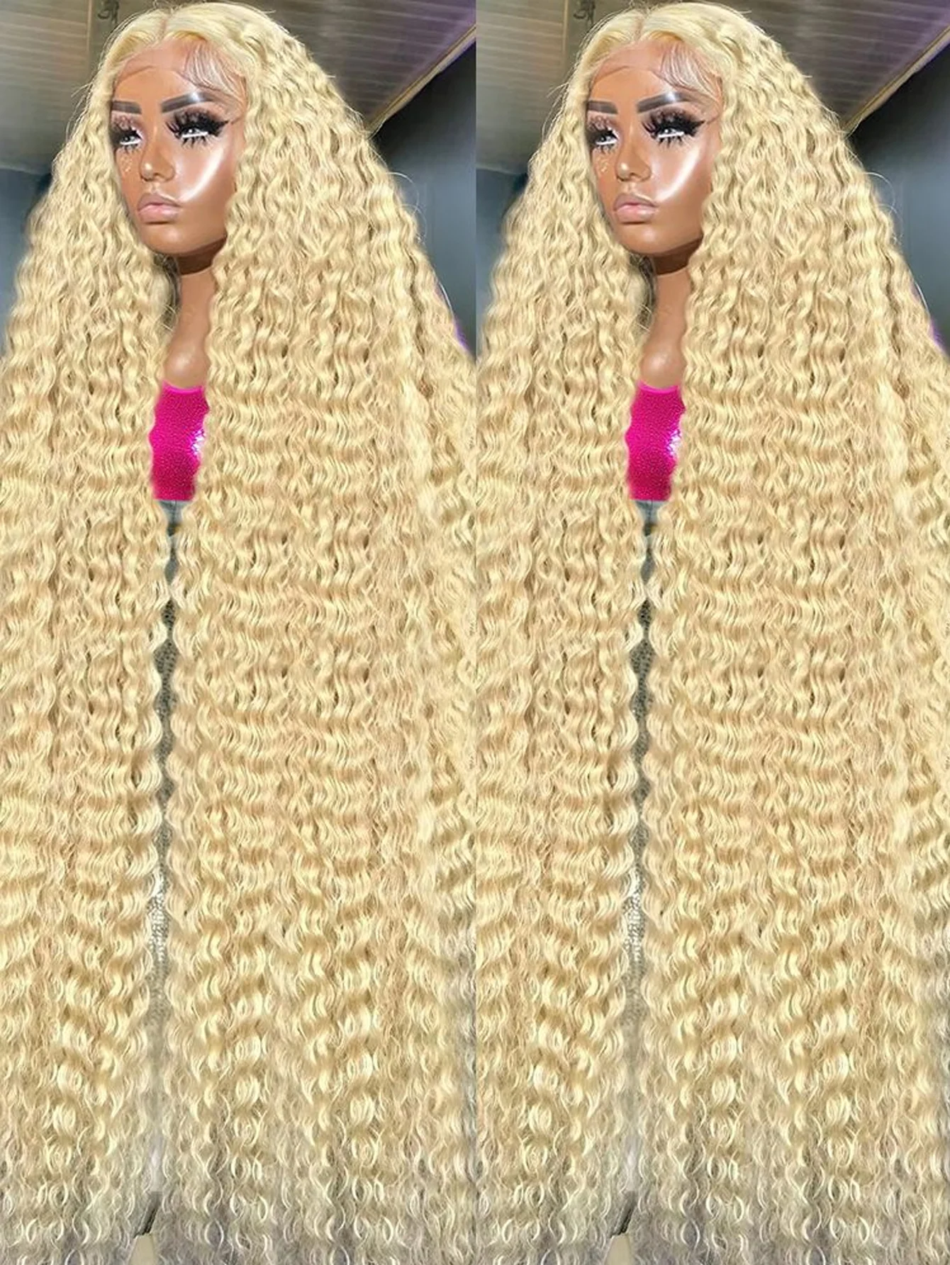 613 peluca Frontal de onda profunda 13x4 HD pelucas delanteras de encaje de onda profunda rubio miel 13x4 encaje transparente Remy crudo 200 de densidad