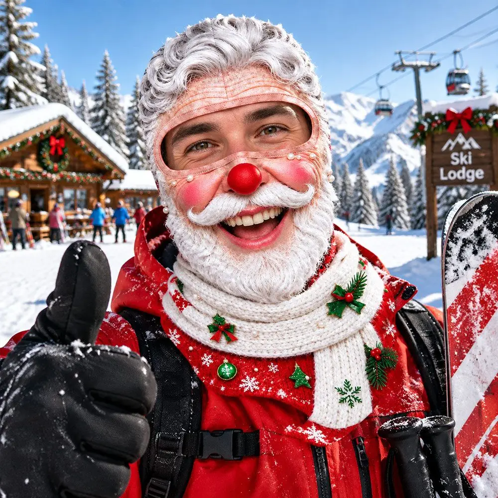 Old Man Pattern Christmas Funny Ski Mask Breathable Keep Warm Winter Mask Cover Elastic 3D Face Printed Full Face Mask