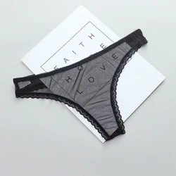 Sexy Women's Panties Lingerie G String Thongs Lace Underwear Female Perspective Women's Thong Sheer Panties Transparent Knickers