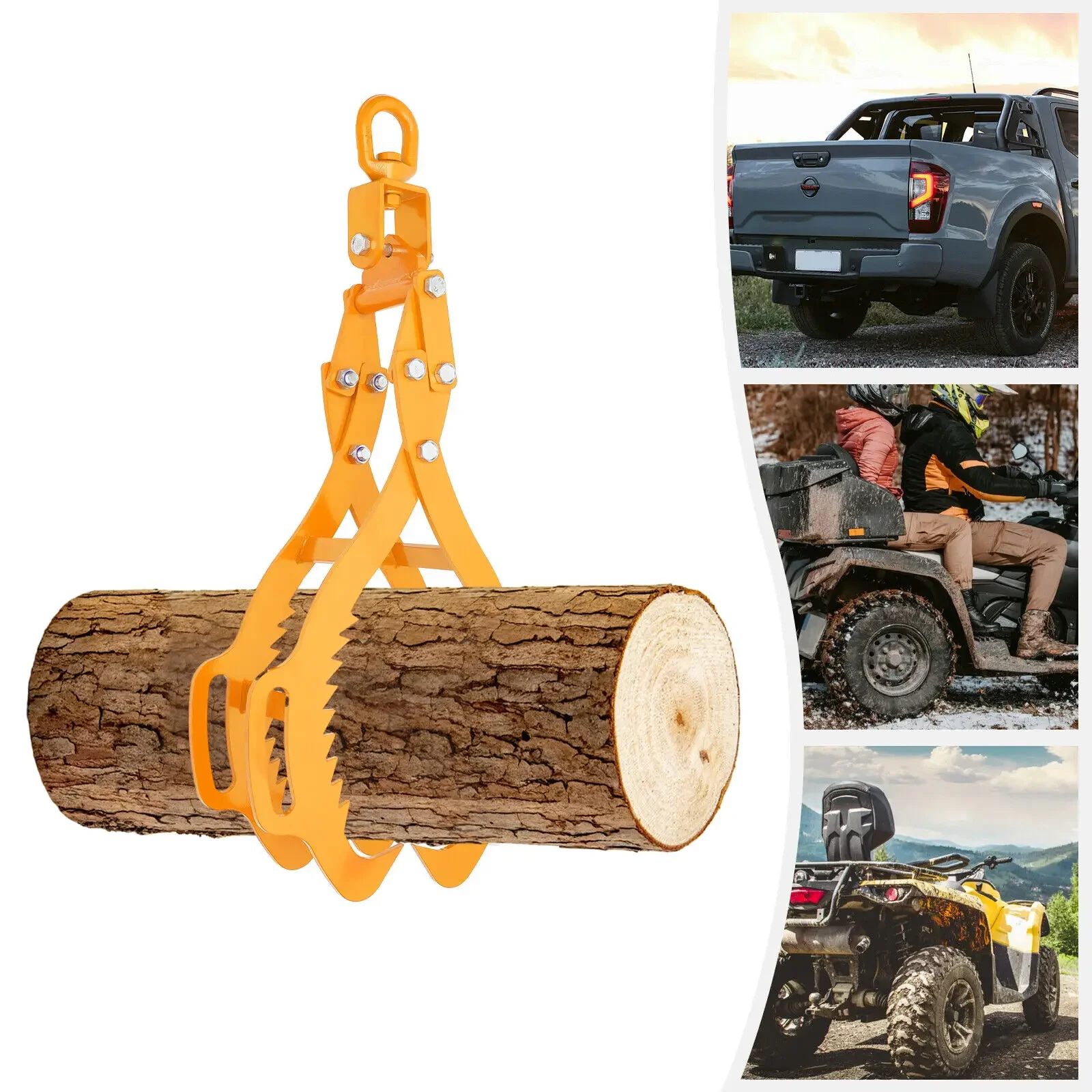 

Сверхмощные подъемные щипцы с 4 захватами, 28 дюймов — прочный лесной инструмент для обработки материалов грузовиков/квадроциклов