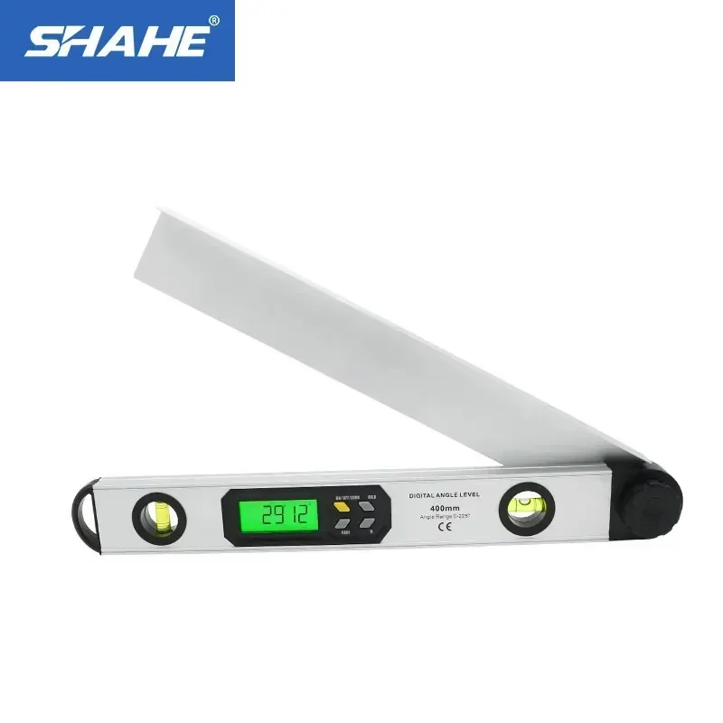 SHAHE New 0-225 Degree Digital Spirit Level Angle Finder Gauge Aluminum Alloy Electronic Protractor 400mm Angle Ruler Digital